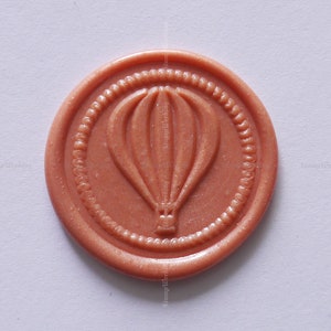 Timbre de sceau de cire de montgolfière - Timbre de cire à cacheter - Timbre de sceau de cire personnel - Paquet cadeau Timbre de sceau de cire - Timbre de cire de décoration