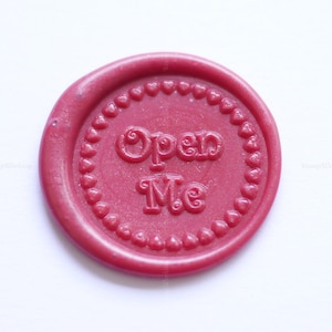 Open Me Wax Seal Stamp - Voedselverpakking Verzegeling Wax Stamp - Wax Sealing Stamp Kit - Voedsel Seal Stamp - Gift Box Pakket Wax Seal Stamp