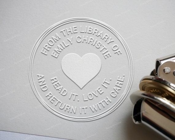 Timbro In Rilievo Personalizzabile Per Libri - Macchina Per Goffratura Portatile, In Ottone E Acciaio