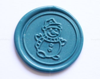 Snowman Wax Seal Stamp - Christmas Wax Sealing Stamp - Gift Package Wax Seal - Christmas Gift Wax Seal Kit - Giftbox Wax Sealing Stamp