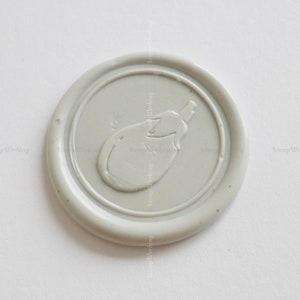 Eggplant Wax Seal Stamp - Vegetarianism Sealing Wax Stamp - Vegetable Wax Sealing Stamp - Food Package Wax Stamp - Party Decoration