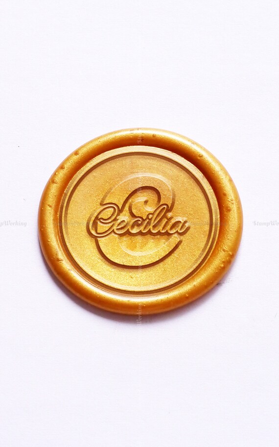 Custom Name Wax Seal Stamp with Full Name / Initial - Seals for Personalized  Stationery, Invitations, Crafts