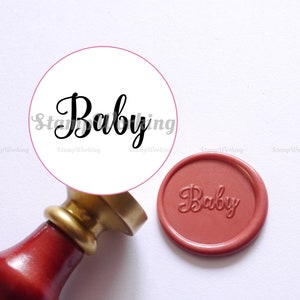 Sello de cera para bebés - Sello de cera para el cumpleaños del bebé - Sello de cera para invitación al baby shower - Sello de sellado de cera para decoración - Sello de paquete de regalo