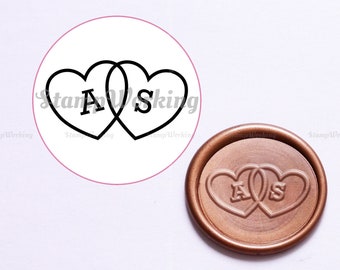 Heart Wax Seal Stamp - Custom Initial Sealing Wax Stamp - Personalized Wax Seal Stamp - Wedding Wax Seals Stamp - Custom Seal Stamp Kit