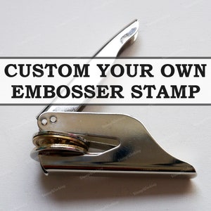 Personalisierter Prägungsstempel - Personalisiertes Prägungsstempel - Make Your Own Design Embosser Stempel - Prägung für Hochzeit Bibliothek und Paket