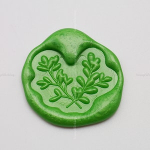 3D Wax Seal Stamp - Eucalyptus Leaves Wax Stamp - Custom Wax Seal Stamp - Wedding Sealing Wax Stamp