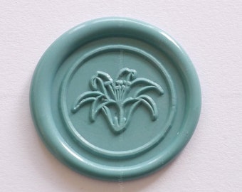 Lily Wax Seal Stamp - Lily Envelope Sealing Wax Stamp - Flower Wax Sealing Stamp - Package Wax Seal Kit - Personalized Wax Sealing Stamp