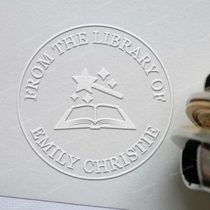 Personalized Embosser Stamp - Custom Library Book Embosser - Book Embosser Embosser Stamp - Personalized Envelopes Embosser - Hand Embosser