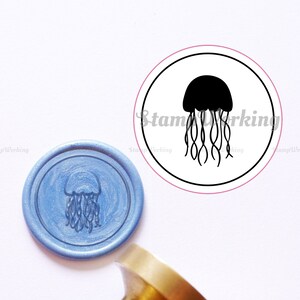 Jellyfish Wax Seal Stamp - Ocean Sealing Wax Stamp - Marine Life Wax Seal Stamps - Gift Box Wax Stamp - Package Decoration Wax Sealing Stamp