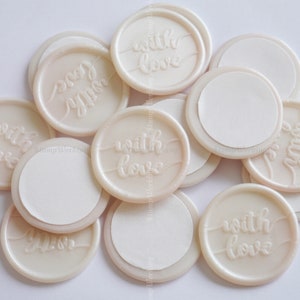 Adhesivo autoadhesivo con sello de cera - Adhesivo con sello de cera con amor - Adhesivo con sello de cera del paquete - Adhesivo con sellado de cera para carta de invitación
