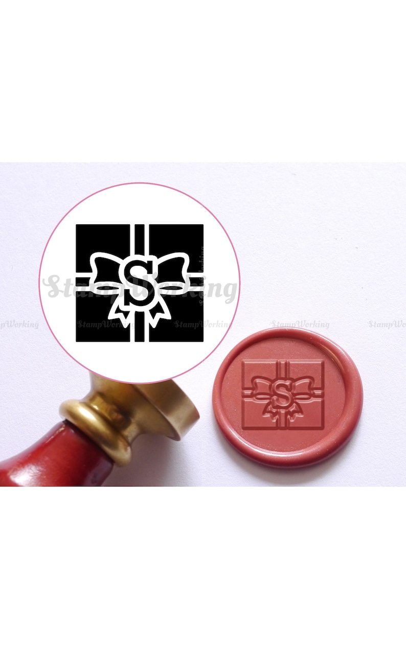 Gift Box with Initial Wax Seal Stamp Gift Wrapping Wax Seal Stamp Birthday Gift Wax Seal Gift Package Wax Seal Children Gift Stamp