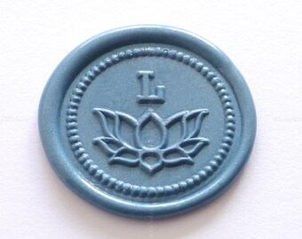 Lotus Wax Seal Stamp - Aangepaste Initiële Wax Seal Stempel - Gepersonaliseerde Wax Stempel - Aangepaste Wax Stempel - Wax Stamp Kit - Gift Package Wax Seal