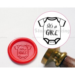 Baby Shower Einladungskarte Wachssiegel Stempel - Baby Shower Wachsstempel - Es ist ein Mädchen Wachssiegel - Wachssiegel Stempel - Einladung Wachsstempel