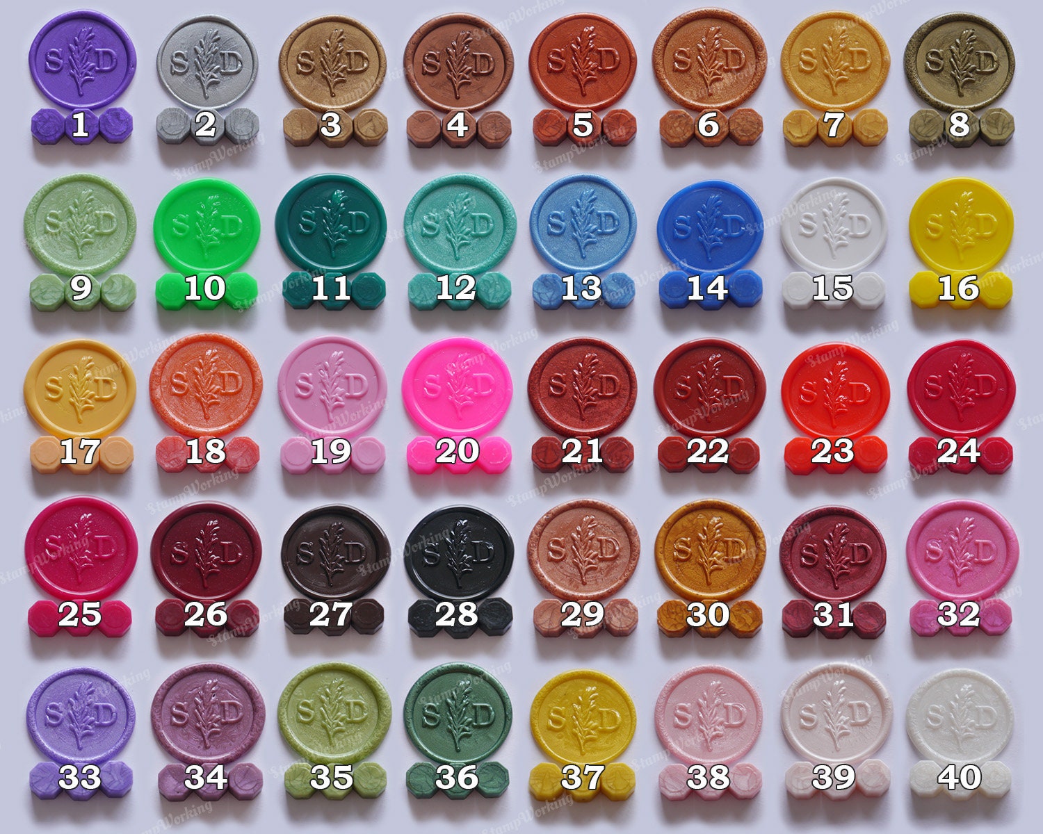 Sealing Wax Sticks With Wick 40 Colors Available Wax Seal Etsy