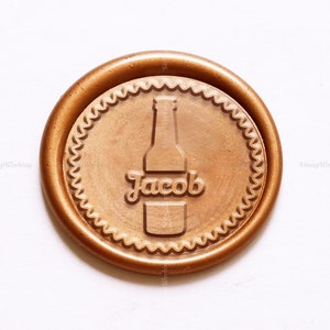 Gepersonaliseerde naam Wax Seal Stamp - Aangepaste wijnfles Sealing Wax Stamp - Champagne Seal Stamp - Wine Wax Seal - Aangepaste Wax Seal Stamp