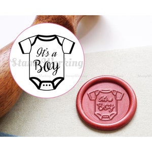 Baby Shower Invitation Wax Seal Stamp - Boy Baby Shower Sealing Wax Stamp - It&#39;s a Boy Wax Seal - Wax Sealing Stamp - Invitation Wax Stamp