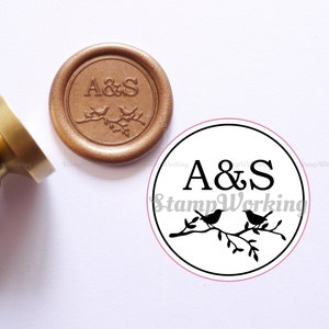 Love Birds Wax Seals Stempel - Vogels op Tak Sealing Stempel - Aangepaste Eerste Sealing Wax Stamp - Birds on Tree Wax Stamp - Wax Seal Stamp Kit