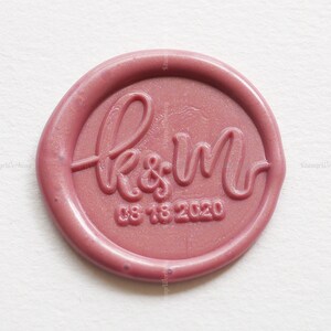 Wedding Invitation Wax Seal Stamp - Custom Sealing Wax Stamp - Personalized Wedding Wax Sealing Kit - Custom Wedding Wax Sealing Kit