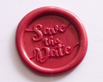 Save the Date Wax Seal Stamp - Wedding Invitation Wax Seal Stamp - Invitation Sealing Stamp Kit - Custom Text Wax Seal - Wax Sealing Stamp