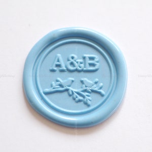 Initiales personnalisées Love Birds Wax Seal Stamp - Custom Sealing Wax Stamp - Wedding Wax Seal Stamp - Wax Seal Kit - Custom Seal Stamp