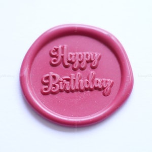 Joyeux anniversaire Timbre de cire de cire - Timbre de cire de scellement de cadeau d’anniversaire - Emballage de gâteau d’anniversaire Sceau de cire - Timbre de scellement de cire - Moule Cake Topper