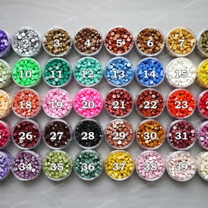 Sealing Wax Beads 40 Colors Available - Wax Seal Beads 185 pcs in One Bottle - Suitable for 50-60 Seals - Invitation Sealing Wax Beads