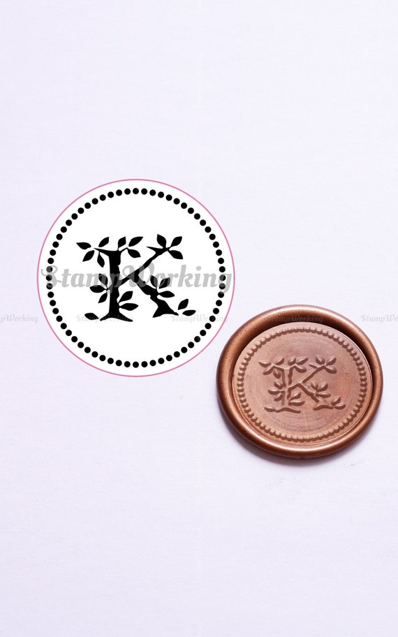 Initial Wax Seal Stamp Custom Wax Seal Stamp Leaves and Letter Wax Sealing  Stamp Wax Seal Stamp Kit Single Letter Initial Wax Stamp 