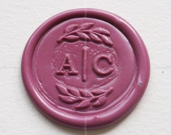 Custom Initial Alphabet Olive Wreath Wax Seal Stamp - Personalized Wax Stamp Kit - Wedding Wax Seal Stamp - Gift Wax Seals Stamp