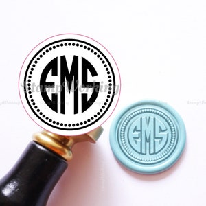 Tampon de cire de cire monogramme personnalisé - Timbre de cire de scellement des initiales - Timbre de scellement de cire personnel - Kit de sceau de cire - Tampon de cire monogramme personnalisé