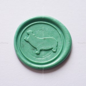 Nilpferd Siegellack Stempel - Niedlicher Siegellack Stempel - Siegellack Stempel - Hochzeitseinladung Wachssiegel Stempel