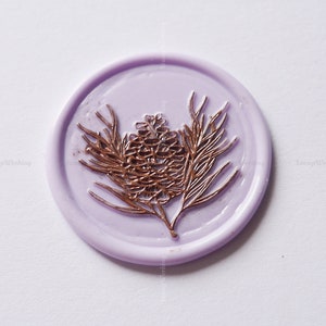 Timbro sigillo di ceralacca - Timbro di ceralacca pigna - Timbro di sigillo di cera personale - Kit di timbri con sigillo di cera per la decorazione del pacchetto