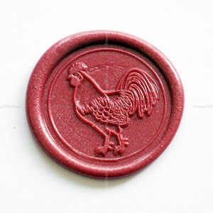 Timbres de cire de coq - Timbre de cire de coq - Paquet cadeau Sceaux de cire - Timbre de cire de scellement d’animal - Invitation de mariage Timbre de sceau de cire