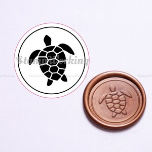 Timbre de sceau de cire de tortue - Timbre de cire de cachetage nautique - Timbre de cire de cire de tortue de mer - Timbre de cire de lettre - Timbre de scellement de cire de décoration d’emballage