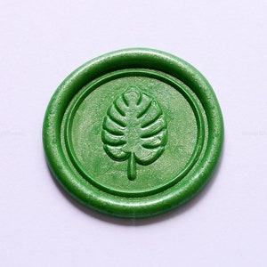 Timbre de cire de scellement Monstera - Timbre de sceau de cire de feuille - Sceau de cire Monstera - Timbre de scellement de cire d’enveloppe - Timbre de sceaux de cire de paquet cadeau