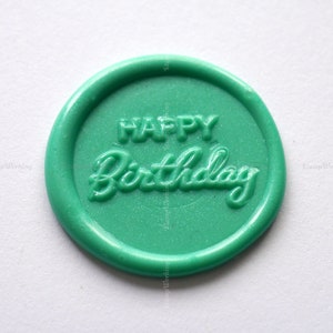 Joyeux anniversaire Timbre de cire de scellement - Cadeau d’anniversaire Timbre de sceau de cire - Paquet de gâteau d’anniversaire Sceau de cire - Timbre de scellement de cire - Moule Cake Topper