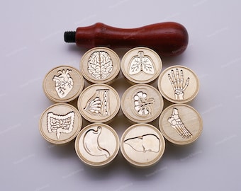 Anatomical Human Body Organ Wax Seal Stamp - Popular Health Care - Sealing Wax Stamp - Medical Student Gift