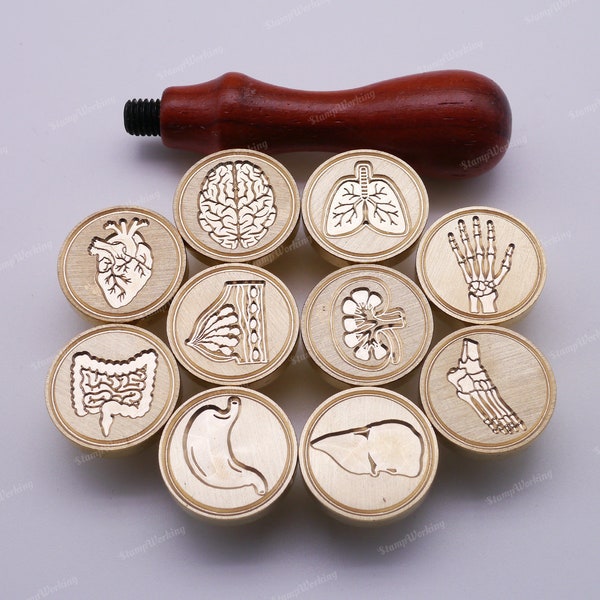 Anatomical Human Body Organ Wax Seal Stamp - Popular Health Care - Sealing Wax Stamp - Medical Student Gift