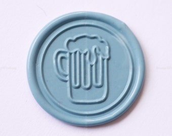 Beer Wax Seal Stamp - Wine Package Sealing Wax Stamp - Beer Cup Wax Sealing Stamp - Beer Glass Sealing Stamp - Drink Package Wax Seal