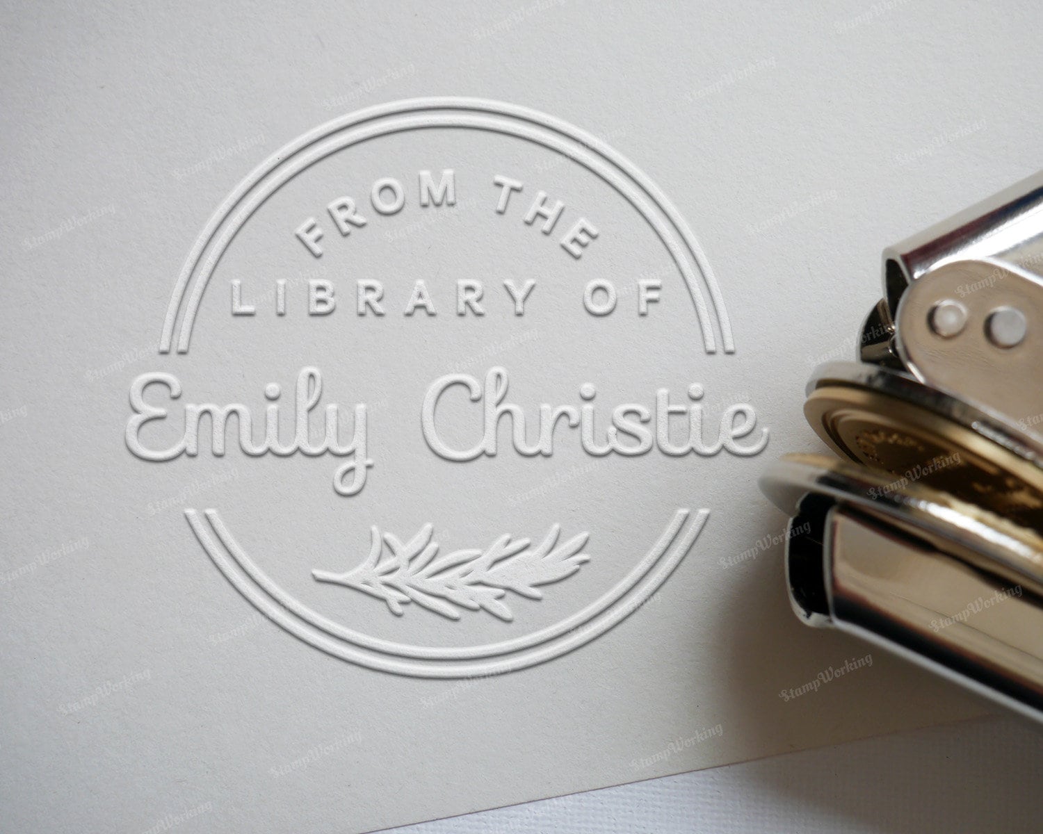 Buy Library Book Embosser Seal Stamp Personalized Customized 1 x 5/8 (Open  Book) Online at desertcartIreland