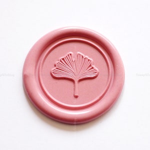 Timbro di ceralacca foglia di Ginkgo - Timbro sigillo di cera foglia di Ginkgo - Pacchetto regalo Timbro sigillante di cera - Kit sigillo di cera lettera - Timbro sigillo di cera personale