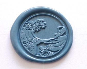 Great Wave off Kanagawa Wax Seal Stamp - Japanese Art Sealing Wax Stamp - Package Wax Seal - Gift Wax Seal Stamp - Letter Wax Sealing Stamp