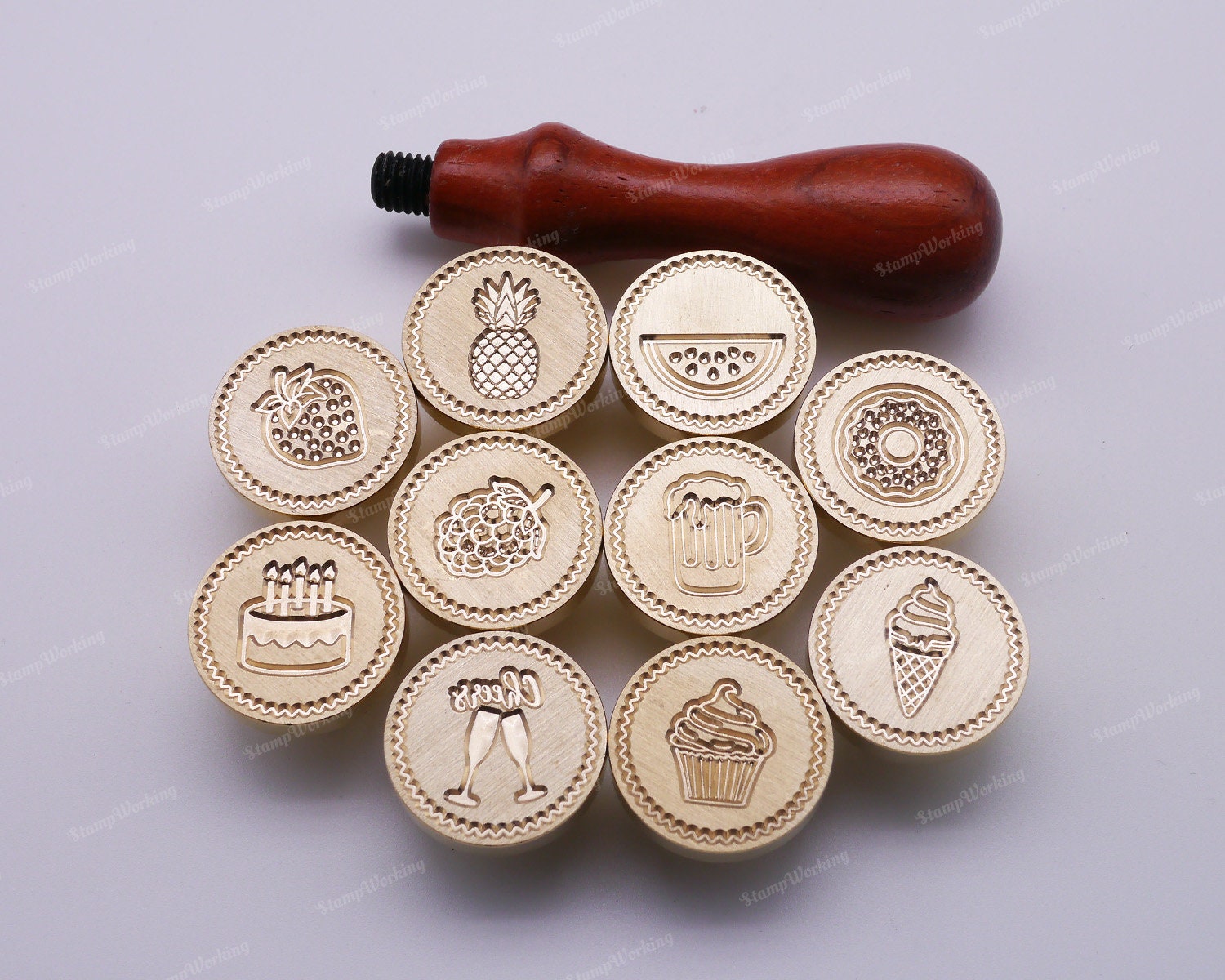10 STÜCK Wachs Siegel Stempel Essen Sammlung Lieblings essen Etsy.de
