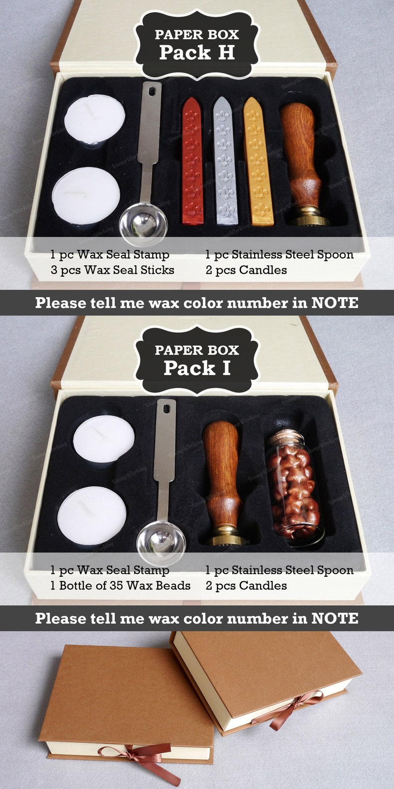 Gift Box with Initial Wax Seal Stamp Gift Wrapping Wax Seal Stamp Birthday Gift Wax Seal Gift Package Wax Seal Children Gift Stamp
