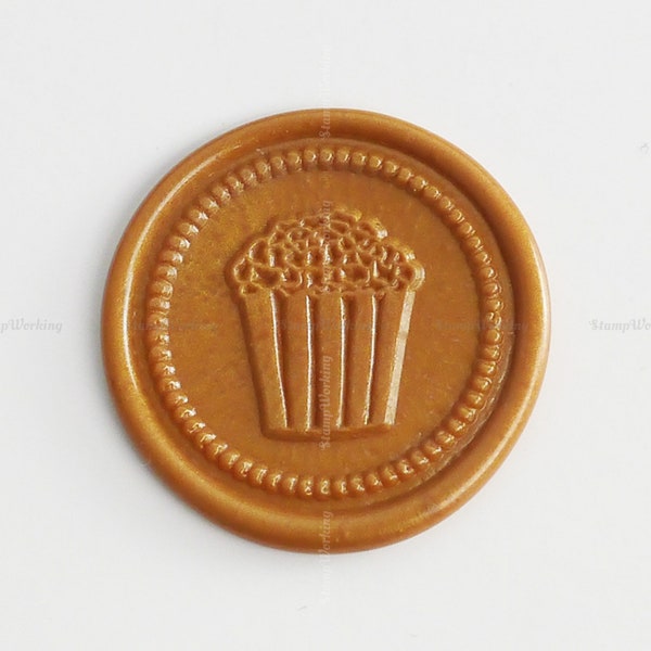 Popcorn Wax Seal Stamp - Tampon de cire à sceller le dessert - Tampon de scellement de cire - Food Pack Decoration Sealing Stamp - Paquet cadeau Timbre de cire