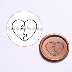 Love Puzzle Wax Seal Stamp - Heart Puzzle Sealing Wax Stamp - Heart Wax Seal Stamp - Best Friends Sealing Stamp - Gift Package Stamp