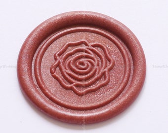 Rose Wax Seal Stamp - Rose Wax Sealing Stamp - Flower Wax Seal Kit - Giftbox Package Wax Sealing Stamp - Flower Wax Sealing Stamp