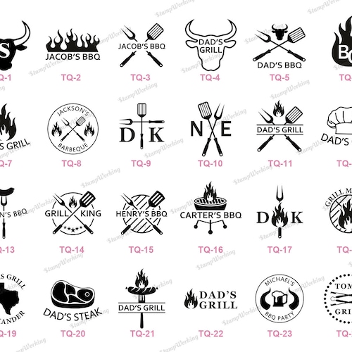 BBQ Branding Iron Stamp Custom Grill Branding Iron Stamp Etsy