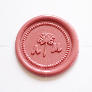 Initial with Dandelion Wax Seal Stamp - Custom Sealing Wax Stamp - Personalized Wax Seal Stamp - Wax Seals Stamp Kit - Custom Seal Stamp