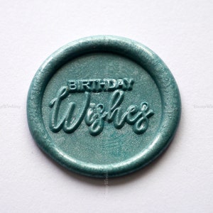 Happy Birthday Wish Wax Seal Stamp -  Birthday Wishes Sealing Wax Stamp - Birthday Gift Package Wax Sealing Stamp - Cake Topper Mold