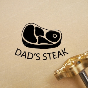 Custom Branding Iron Stamp - Dad&#39;s Steak Branding Iron Stamp -Personalized Branding Iron Stamp - Branding Iron for BBQ Grill Steak
